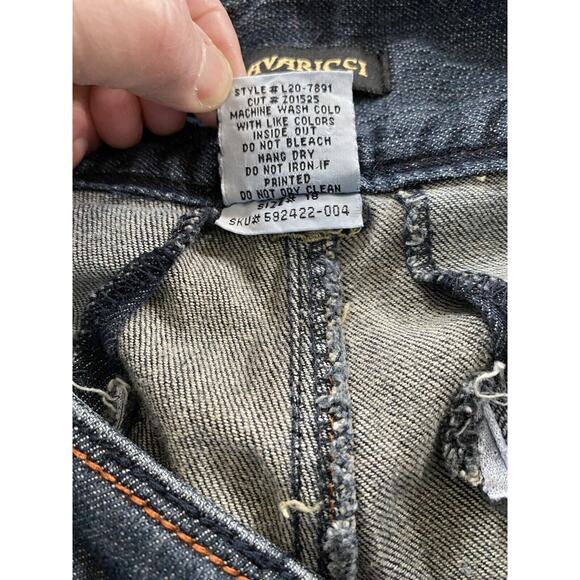 Z. Cavaricci Sz 18 Authentic Vintage Blue Denim Cropped 5-pocket Pants - Picture 6 of 9